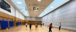 Blick in die Turnhalle während der Fortbildungsveranstaltung.