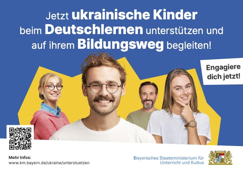 Flyer Anwerbung von Personal für DeutschPLUS-Kurse/Brückenklassen