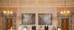 Ehrung engagierter Schülerinnen und Schüler in München im Juli 2021 (Kristina Baum im Bild ganz rechts)