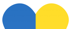 Herz in ukrainischen Nationalfarben